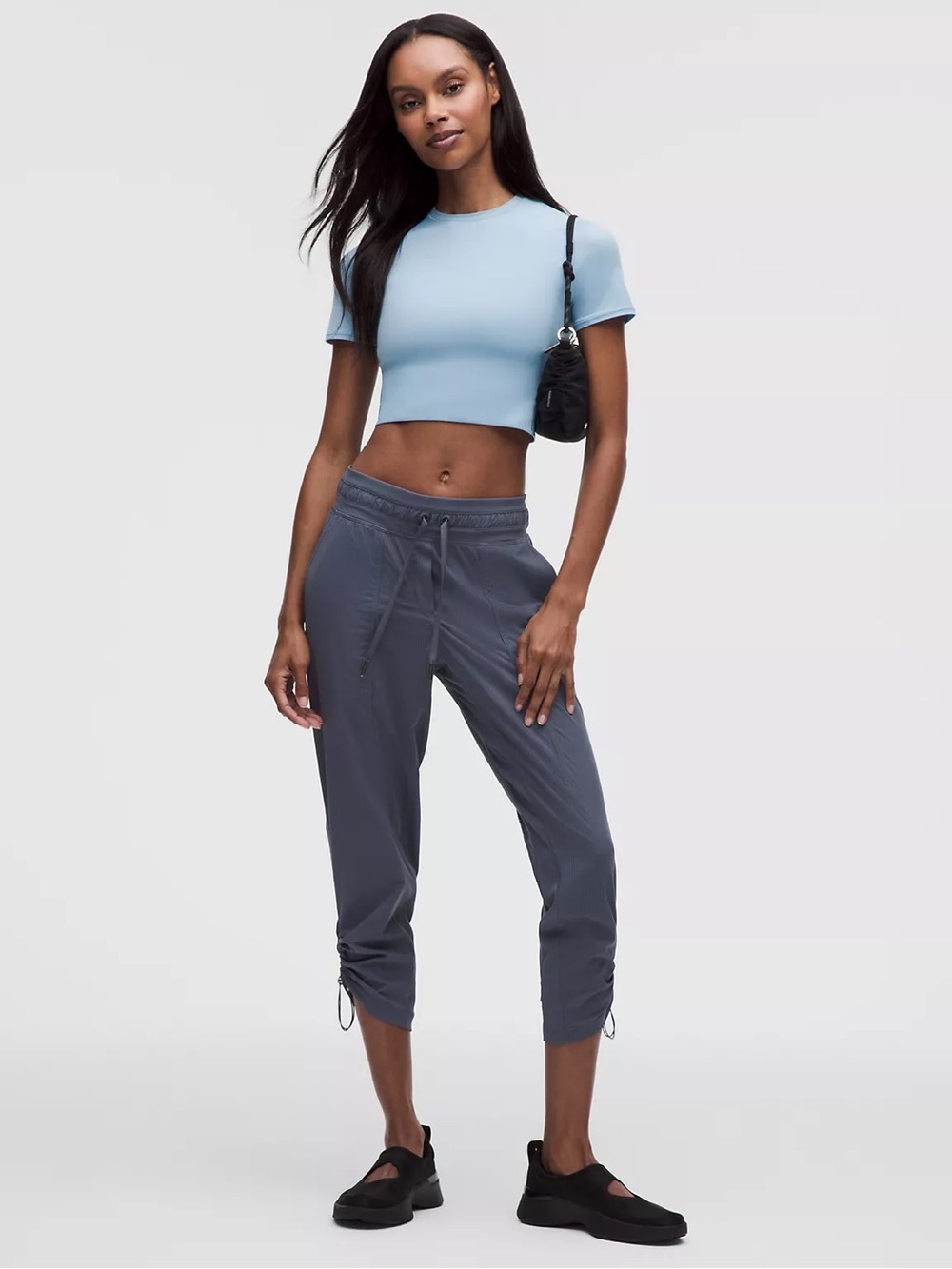 Lululemon Dance Studoo Cropped Pants in Charcoal Gray